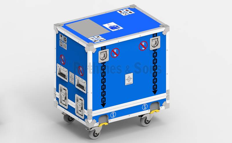 Caisse étanche et hélitreuillable pour carte électronique